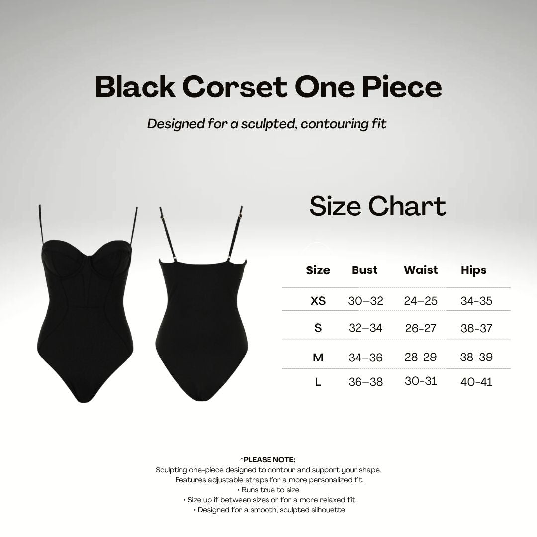 Black VelAura Corset One Piece