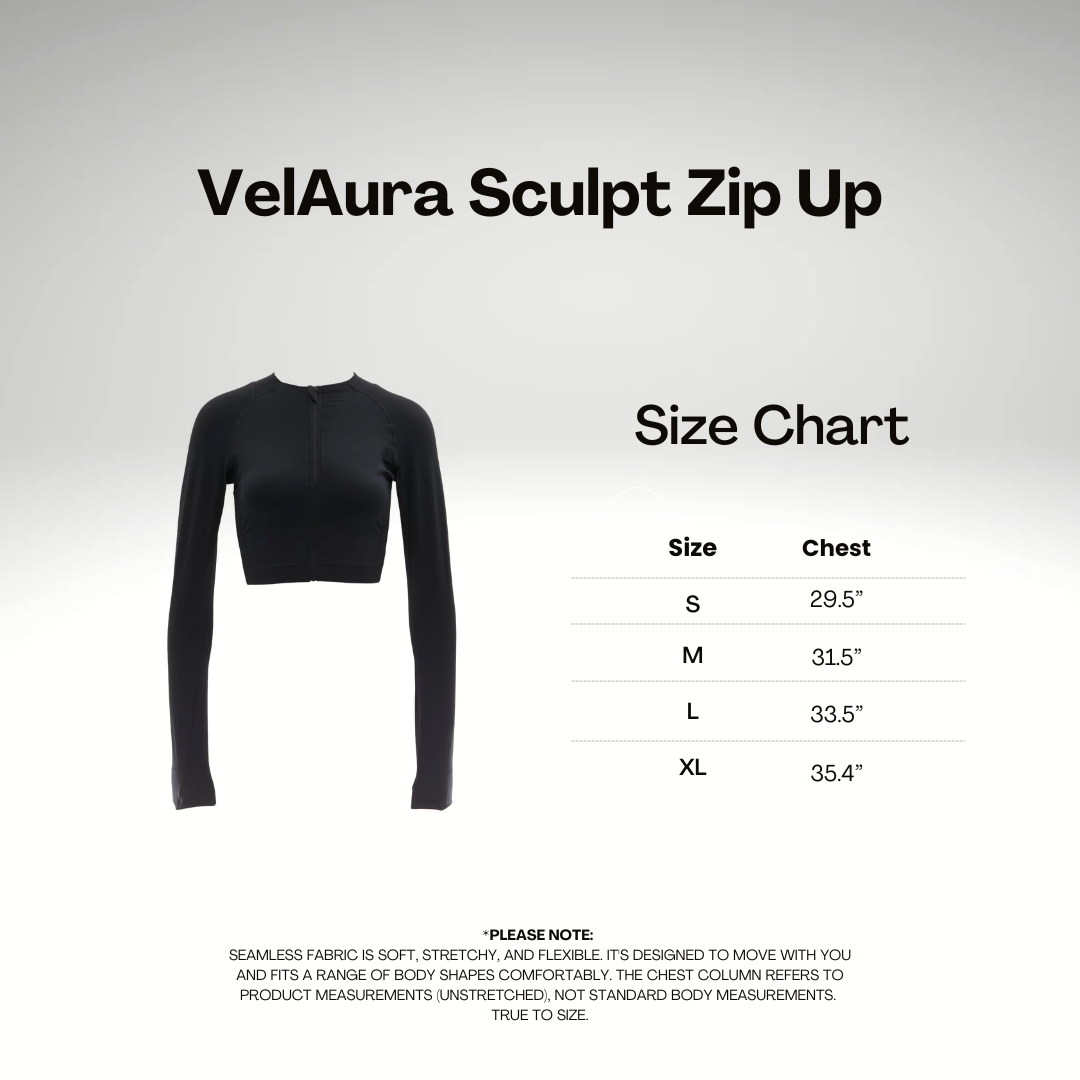 Black Sculpt Zip-Up