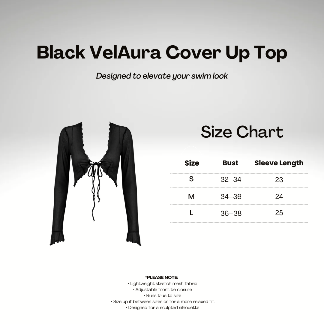 Black VelAura Cover Up Top