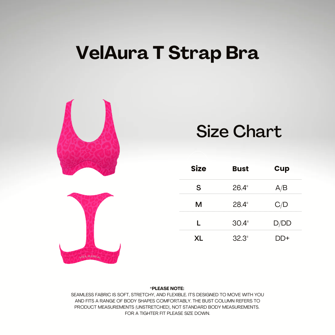 Pink Leopard VelAura T Strap Bra