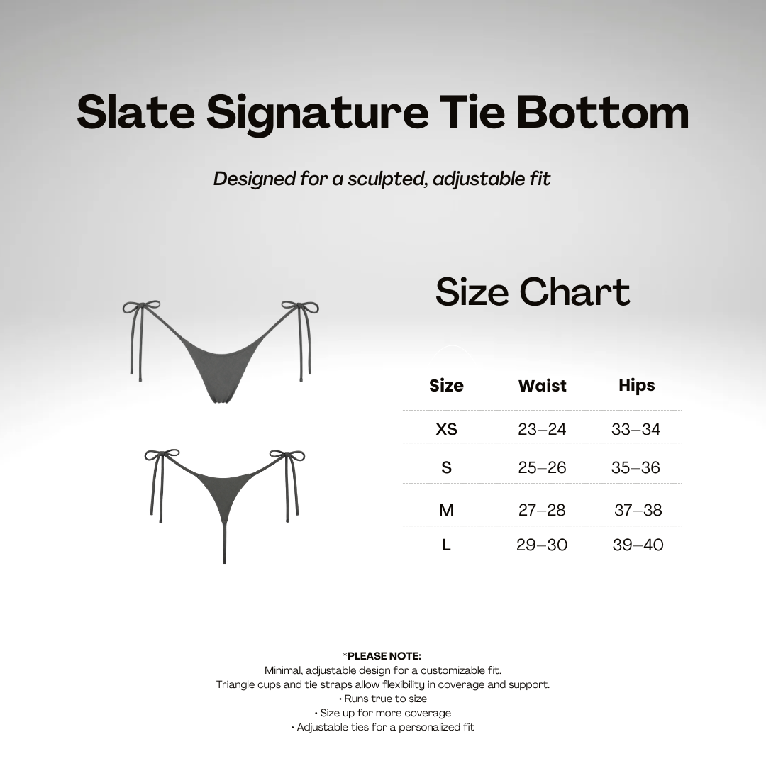 Slate Signature Tie Bottom