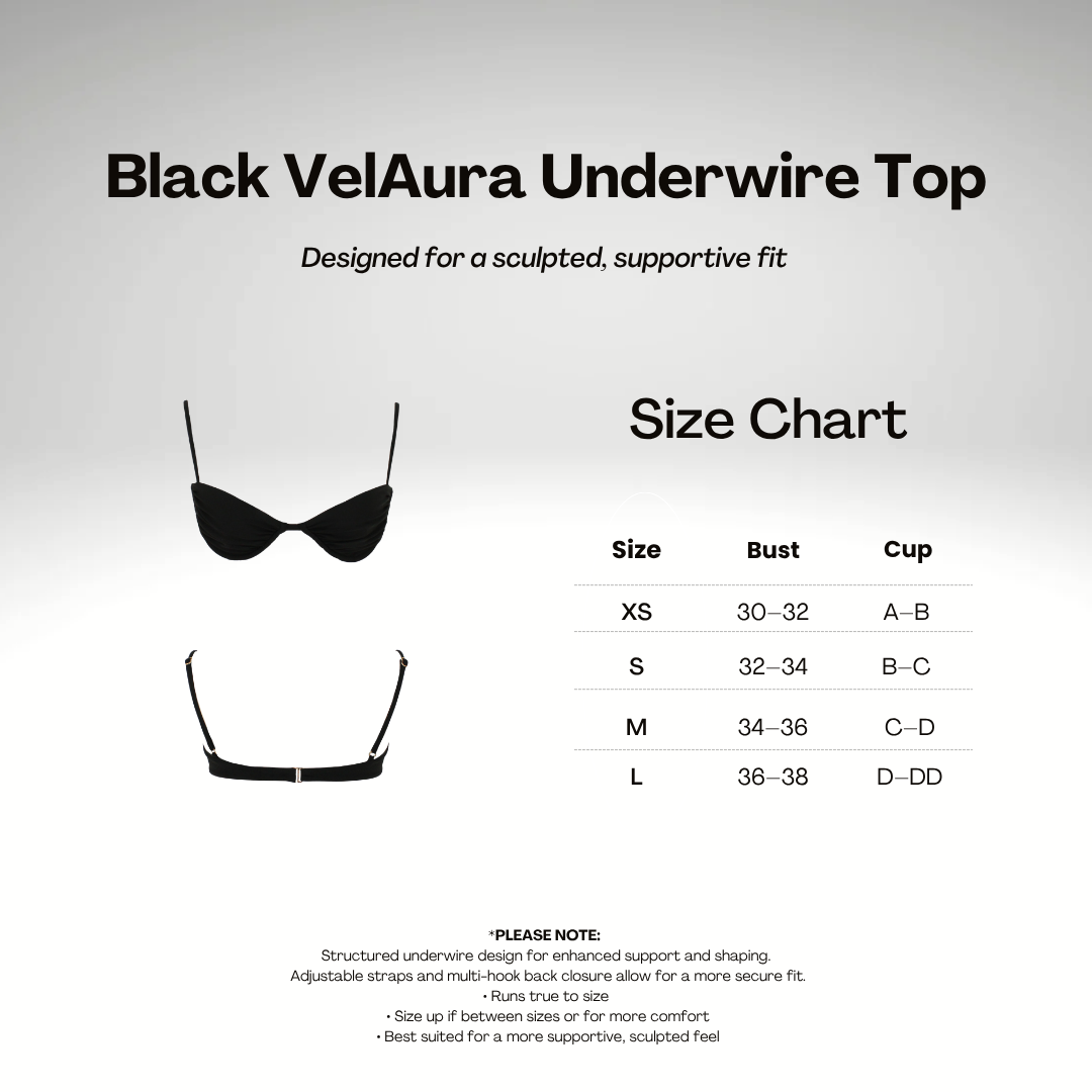Black VelAura Underwire Top