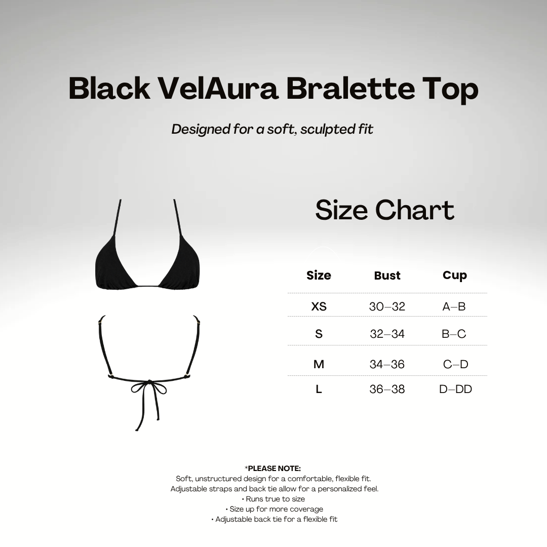 Black VelAura Bralette Top