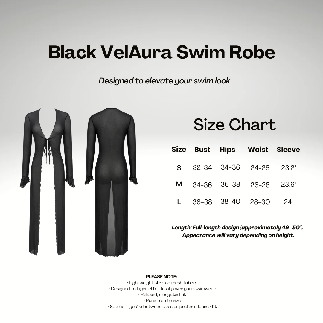 Black VelAura Swim Robe