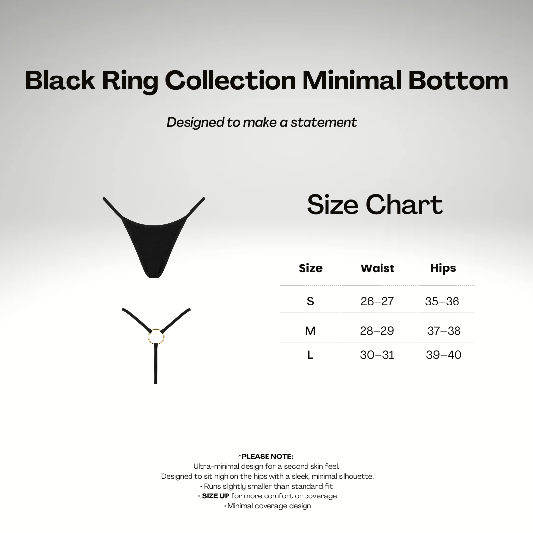 Black Ring Collection Minimal Bottom