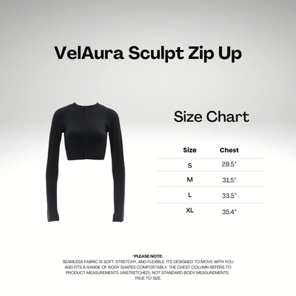 Black Sculpt Zip-Up