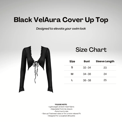 Black VelAura Cover Up Top
