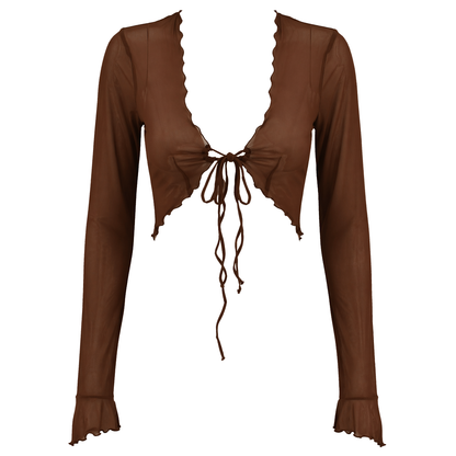 Mocha VelAura Cover Up Top