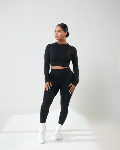 Black VelAura Zip-Up