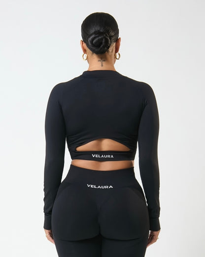 Black VelAura Zip-Up
