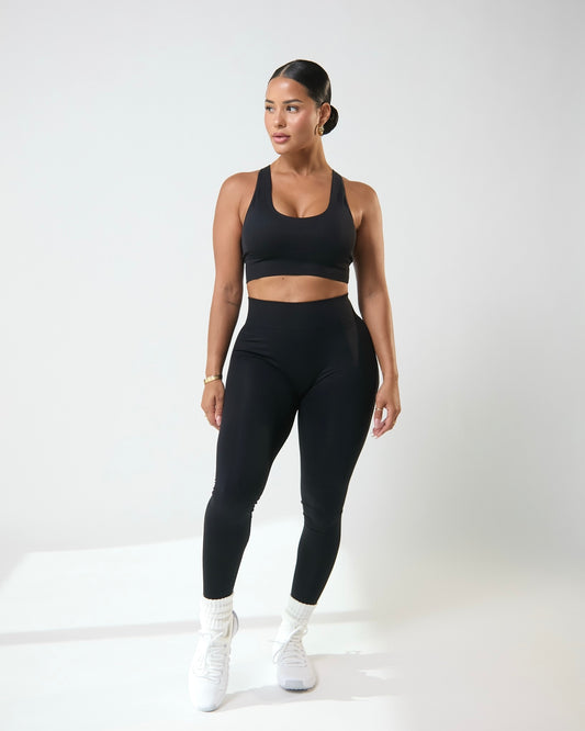 Black VelAura Racerback Bra
