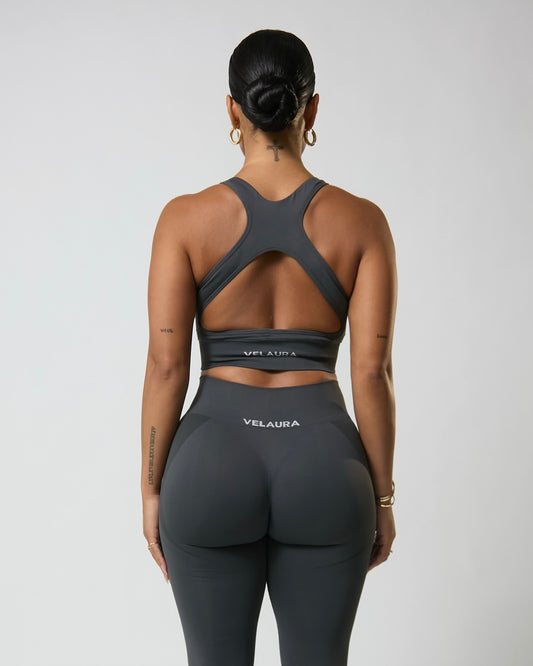 Slate VelAura Racerback Bra