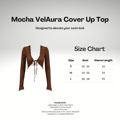 Mocha VelAura Cover Up Top