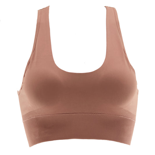 Mocha VelAura Racerback Bra