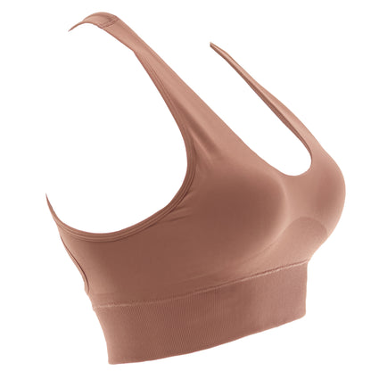 Mocha VelAura Racerback Bra