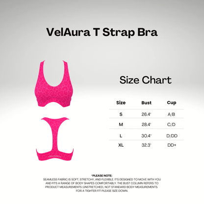 Pink Leopard VelAura T Strap Bra