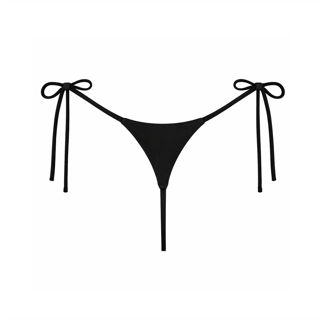 Black VelAura Tie Bottom