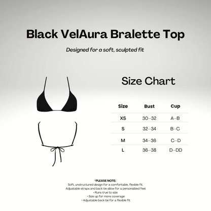 Black VelAura Bralette Top