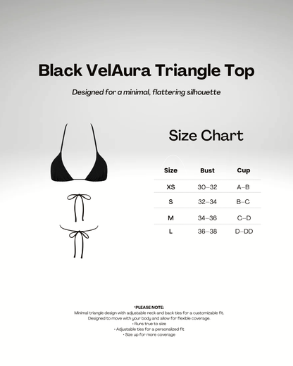 Black VelAura Triangle Top