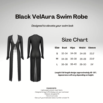 Black VelAura Swim Robe